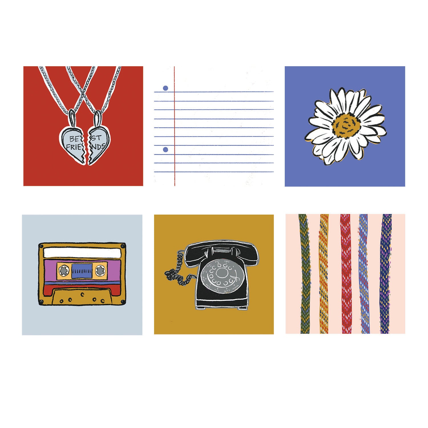 Best Friends Forever Little Note Cards – Set of 6