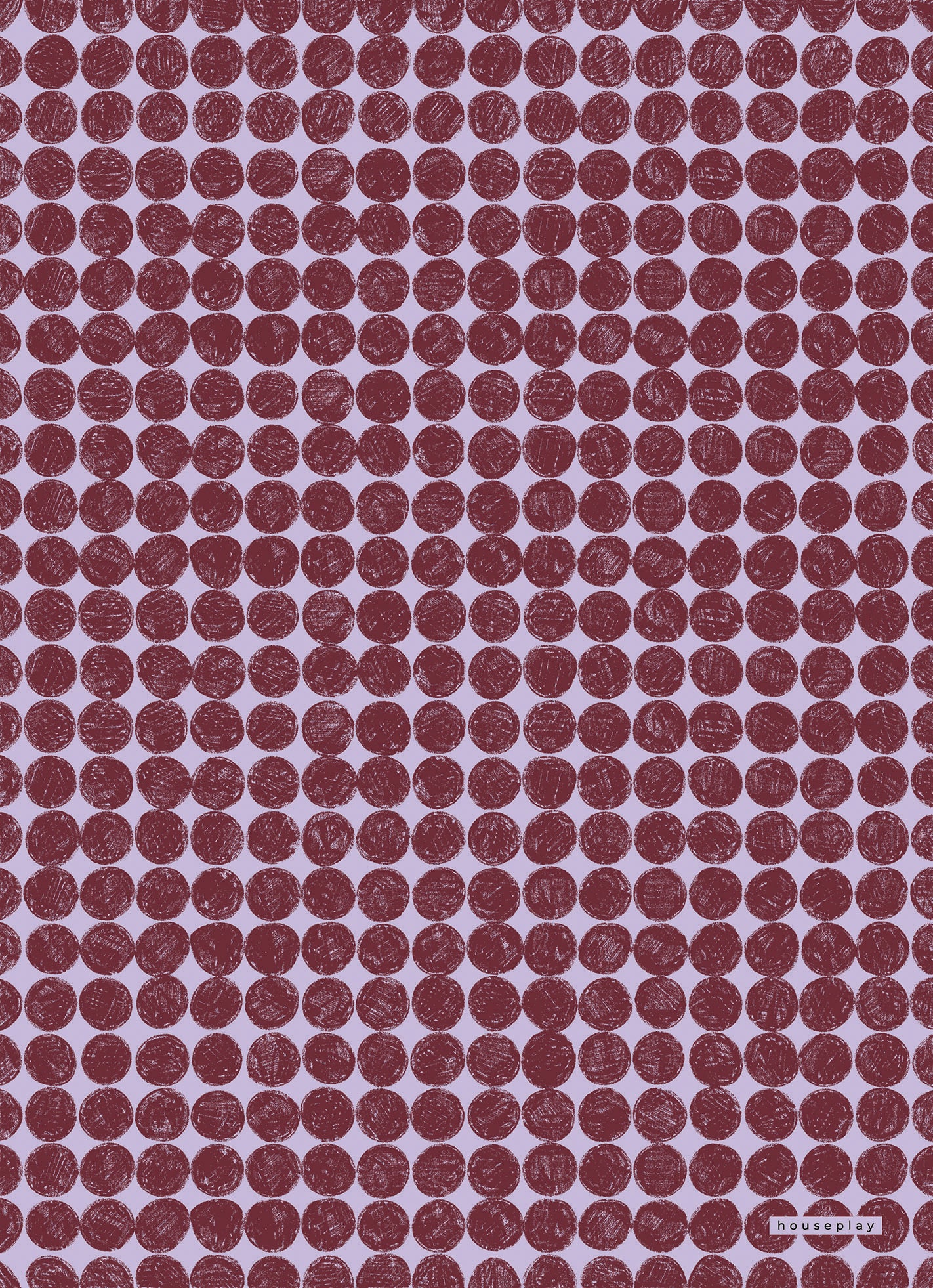 Burgundy & Lilac Dots Gift Wrap Sheet