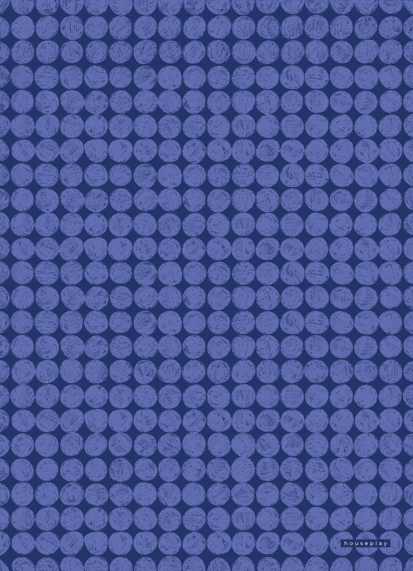 Cornflower & Navy Dots Gift Wrap Sheet