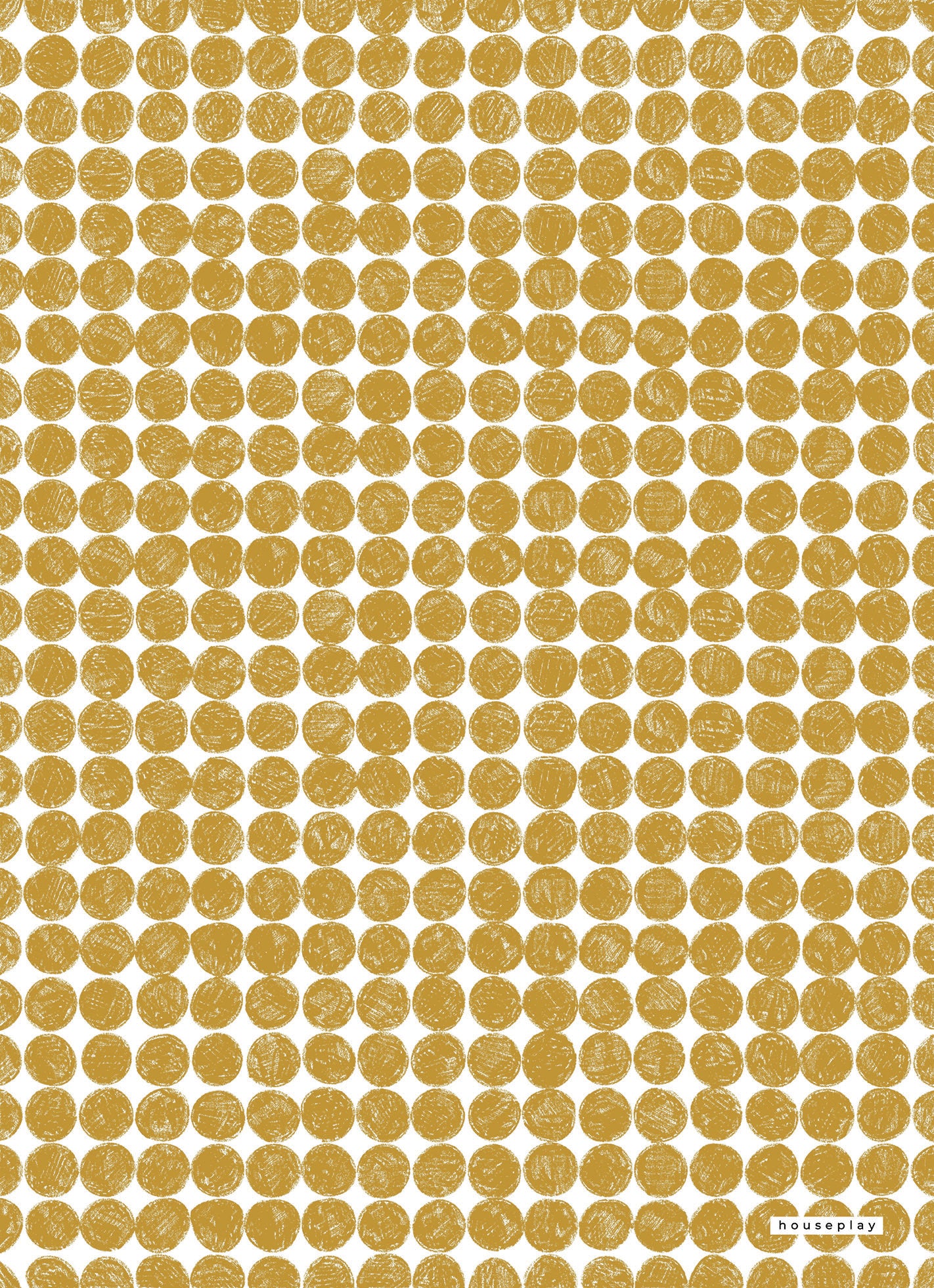 Mustard & White Dots Gift Wrap Sheet