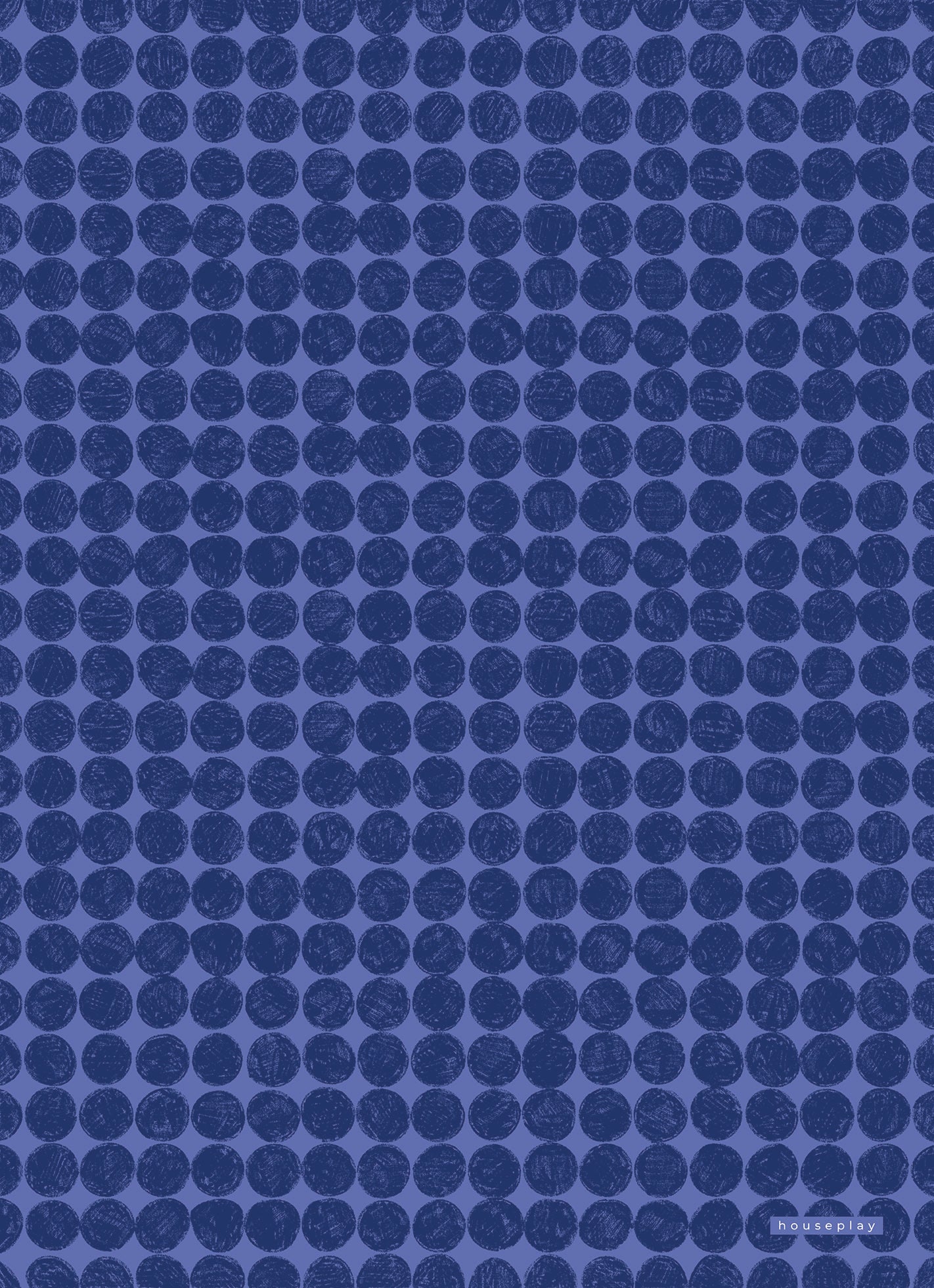 Navy & Cornflower Dots Gift Wrap Sheet