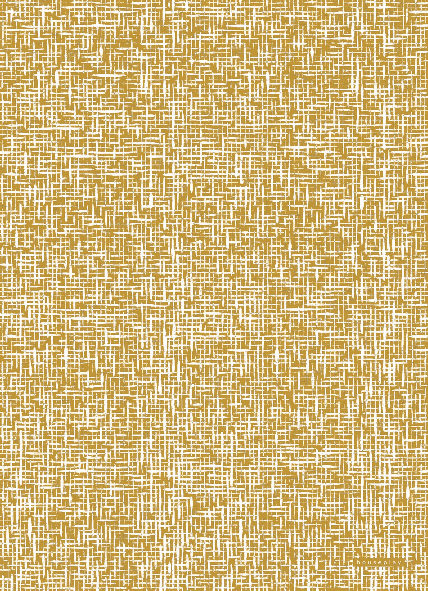 White & Mustard Loose Threads Gift Wrap Sheet